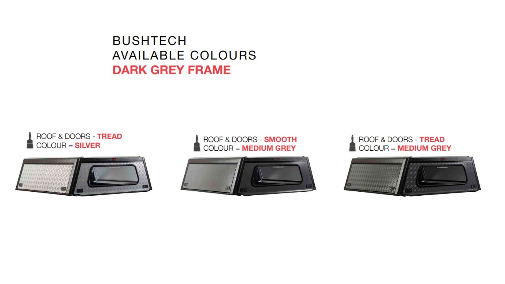 Bushtech Verdeck Toyota Land Cruiser 79-Doppelkabine-Glattes Aluminium-Isoliert-Kein LED-Licht-Dunkelgrau-Schwarz – Bild 15