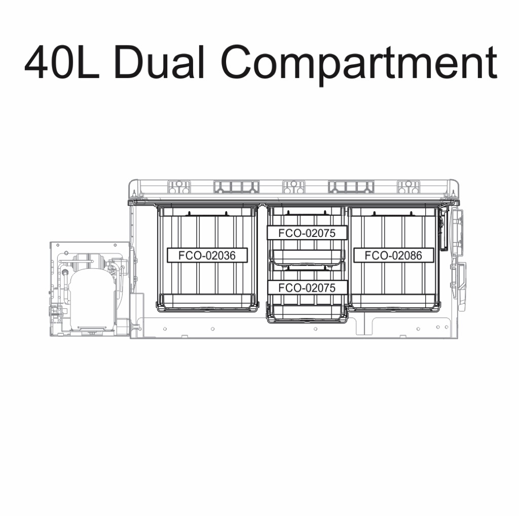 National Luna 40L Dual Compartment Drawer Refrigerator & Freezer 12V/24V – Bild 3