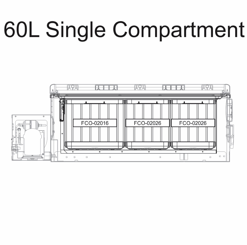 National Luna 60L Kühl- und Gefrierschrank mit einer Schublade 12V/24V – Bild 3
