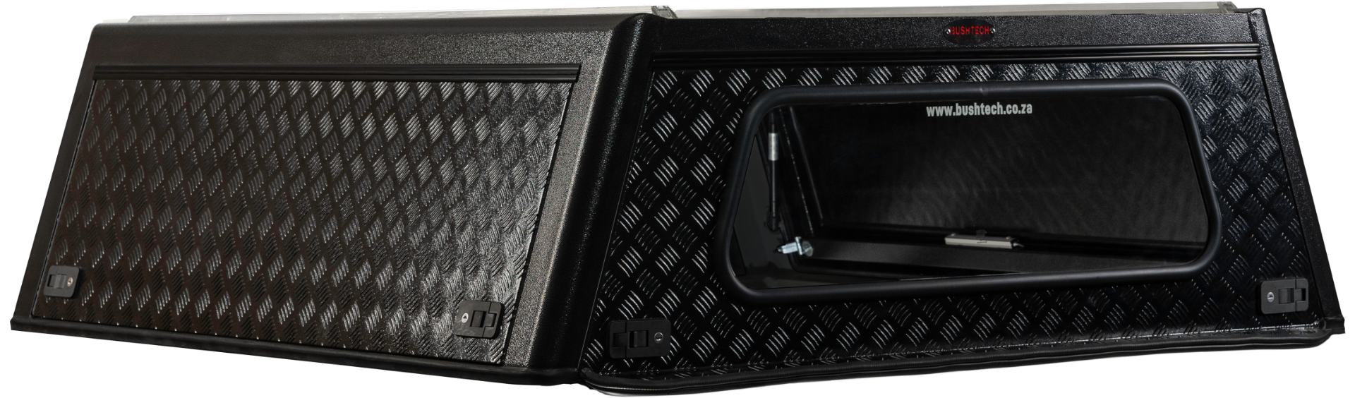 Bushtech Verdeck Isuzu D-Max (2021-2024)-Extra Cab-Aluminium Trittblech-Isoliert-Kein LED Licht – Bild 2