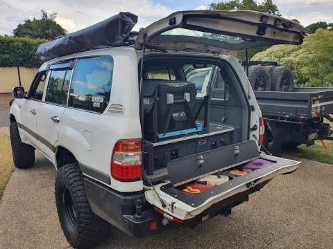 Huracan Fabrication Land Cruiser 100 Serie Heckklappenablage Mod-Marine Carpet – Bild 5