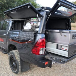Bushtech Schubladensystem - Ford Ranger T6 (2012 - 2022)-Doppelkabine-Links-Energiekette