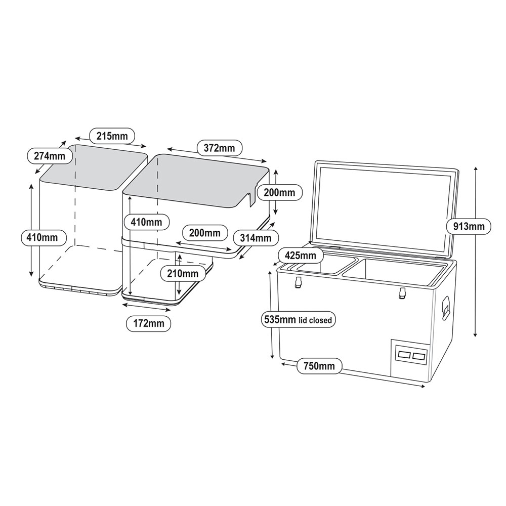 National Luna NL60 Legacy Smart QC Dual Kühl- und Gefrierschrank 12V/24V – Bild 2