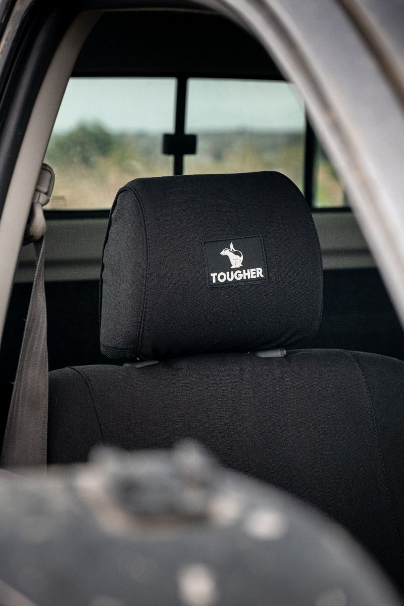 Tougher Front Seat Cover Kit Toyota Hi Lux Revo-Charcoal – Bild 3
